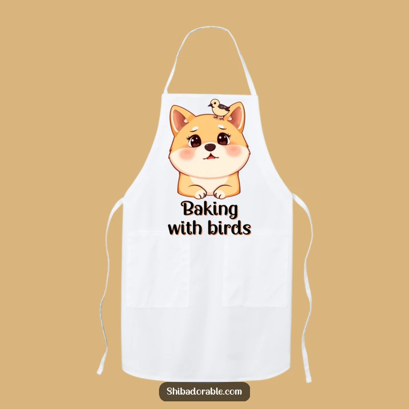Funny Shiba Inu Bird Head Apron - Hilarious Chef Gift for Dog Lovers!