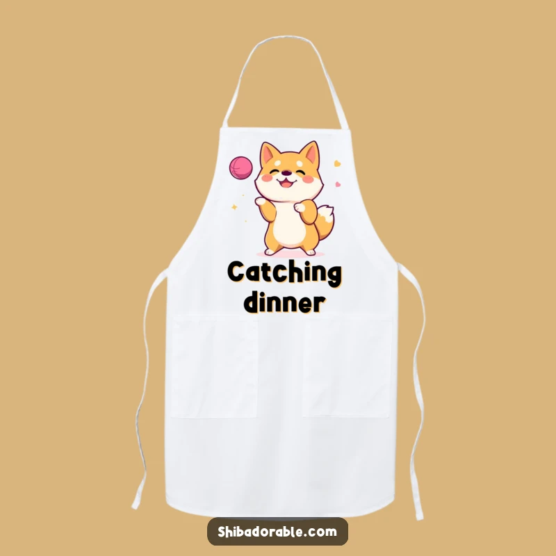 Funny Shiba Inu Juggling Apron: Cook with a Talented Pup - Perfect Gift!