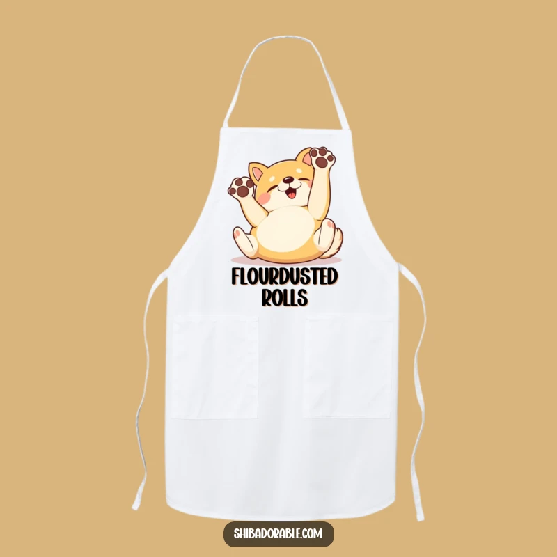 Funny Shiba Inu Rolling Apron: Cook in Playful Style - Perfect Gift!