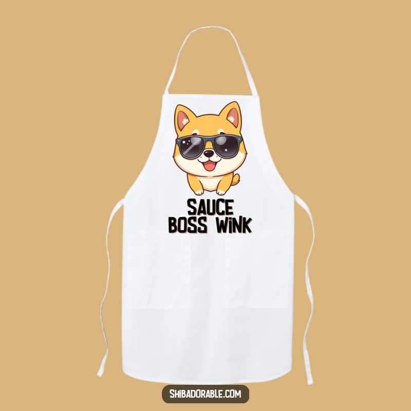 Funny Chef Shiba Inu Wink Apron - Kitchen Cool & Hilarious Dog Gift!