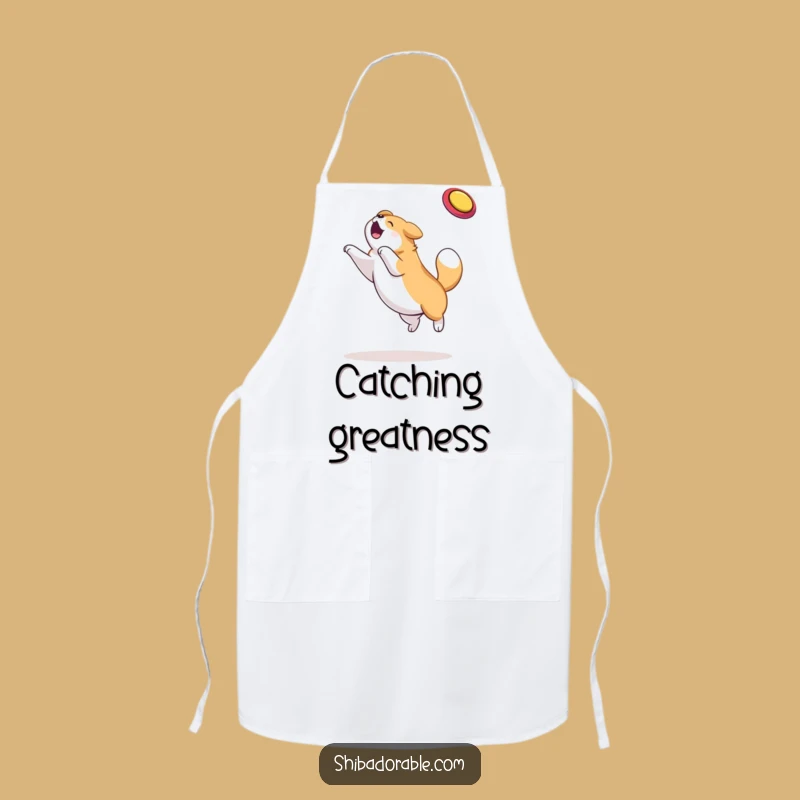 Funny Dog Frisbee Chef Apron - Hilarious Kitchen Gift for Dog Lovers