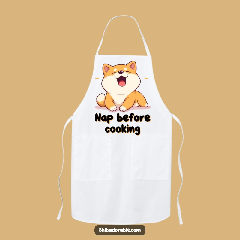 Funny Lazy Shiba Inu Sunbeam Apron - Relaxed Chef Gift for Dog Lovers!