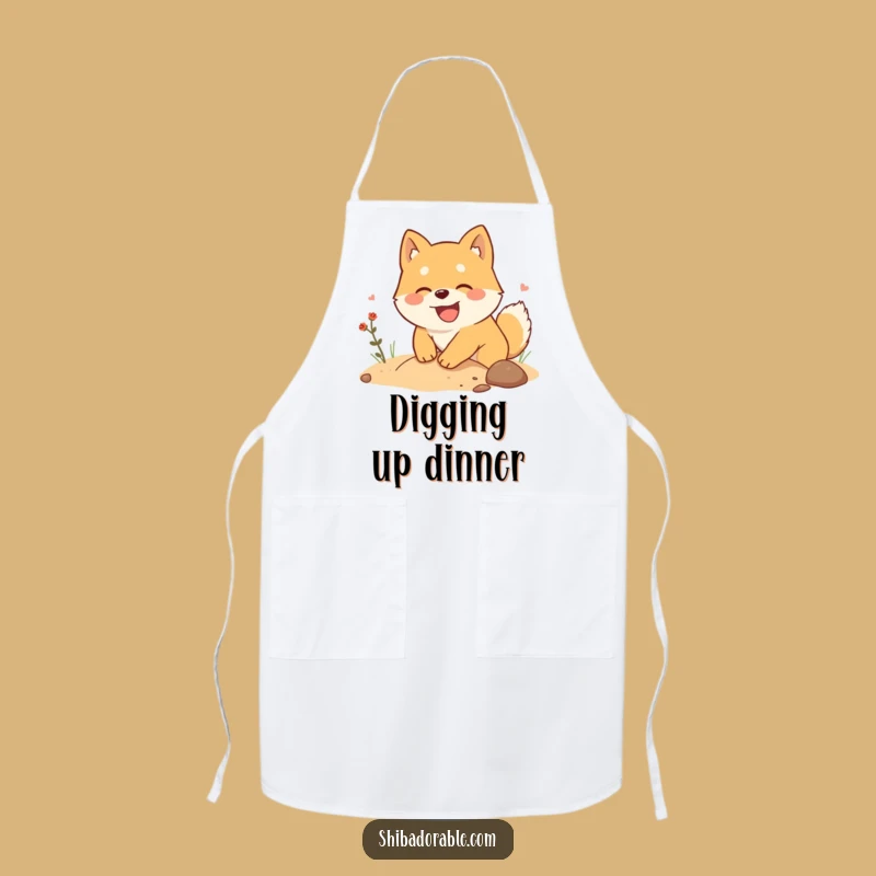 Funny Shiba Inu Apron: Hilarious Kitchen Wear for Dog Lovers on a Dig