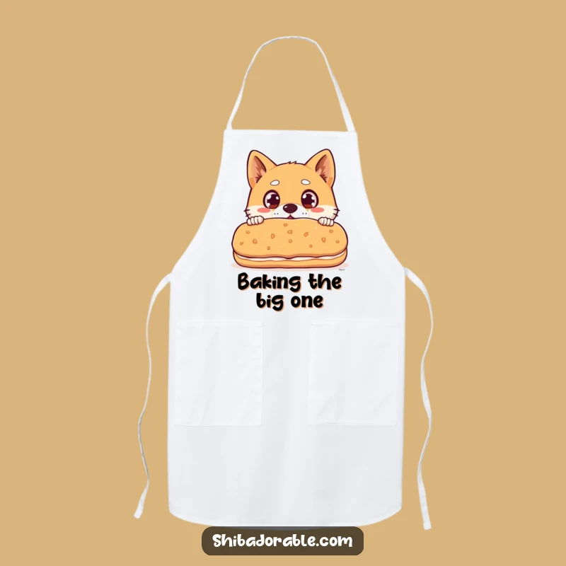 Funny Shiba Inu Biscuit Apron - Kitchen Dog Eyes Funny Gift