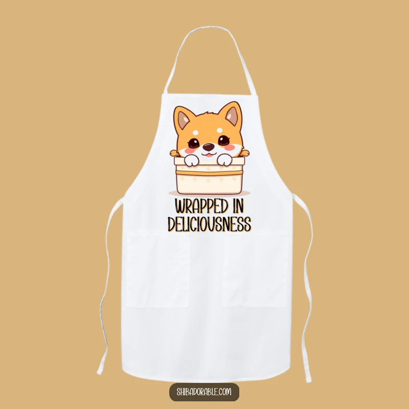 Funny Shiba Inu Puppy Gift Apron: Cook with Surprise and Canine Charm