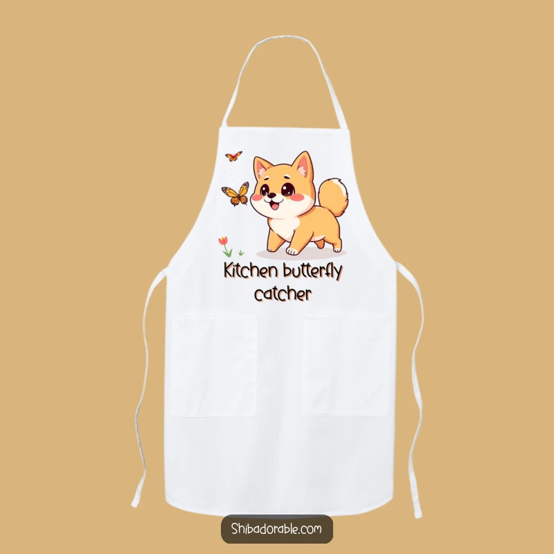 Funny Shiba Inu Apron: Hilarious Kitchen Wear for Dog Lovers with a Curious Pup