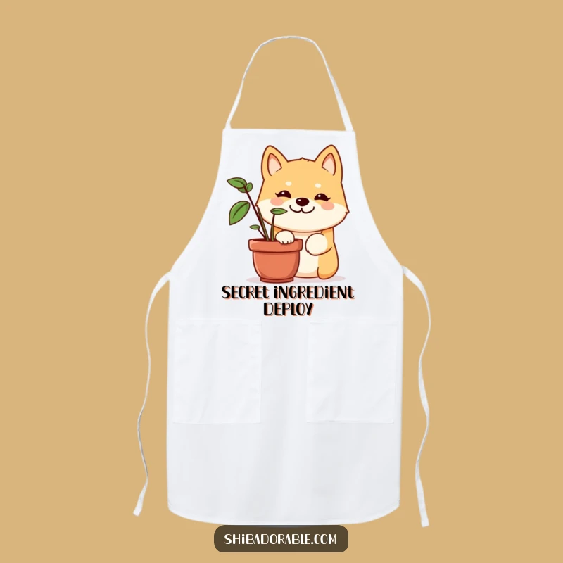 Funny Shiba Inu Apron: Kitchen Mischief with a Peeking Pup, Hilarious Chef Gift