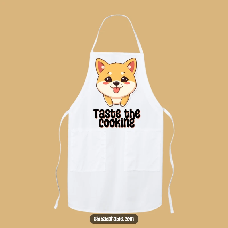 Funny Shiba Inu Tongue Out Apron: Cook with a Silly Pup - Perfect Gift!