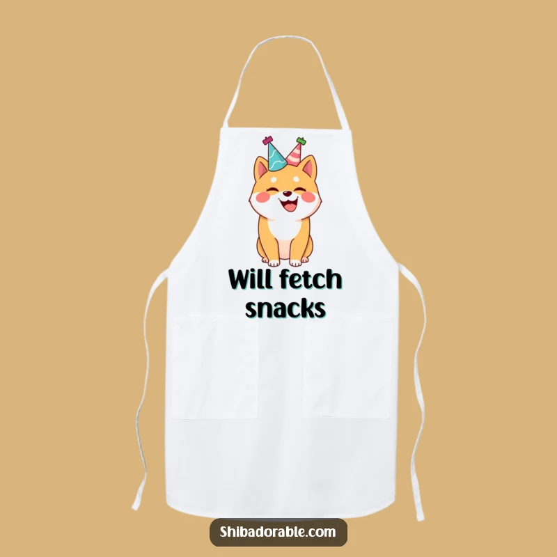Funny Shiba Inu Chef Apron: Joyful Dog for Hilarious Kitchen Fun Gift
