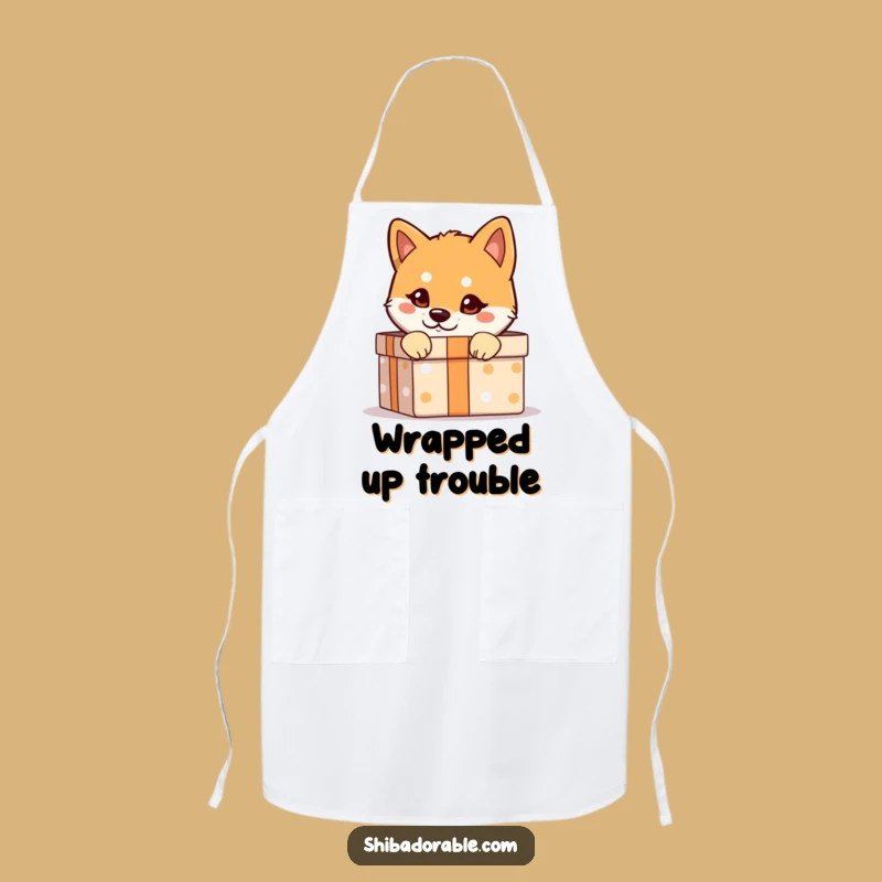 Funny Shiba Inu Apron: Hilarious Kitchen Wear for Dog Lovers with Sneaky Pups