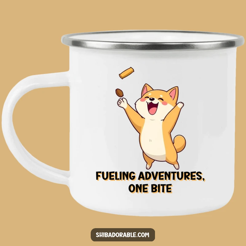 Funny Shiba Inu Treat Camping Mug: Your Playful Partner for Outdoor Adventures