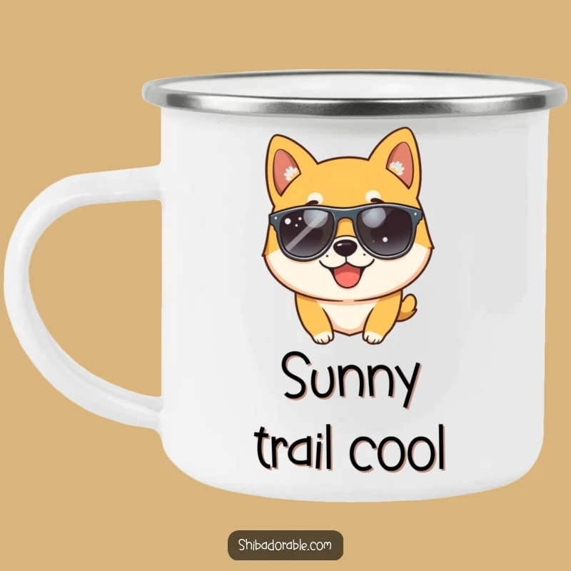 Funny Explorer Shiba Inu Wink Mug - Rugged & Hilarious Dog Camp Gift!