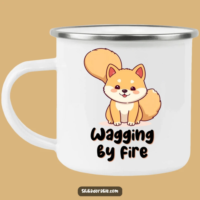 Funny Shiba Inu Peek Camping Mug: Adventure Mystery with a Shy Pup - Perfect Gift!