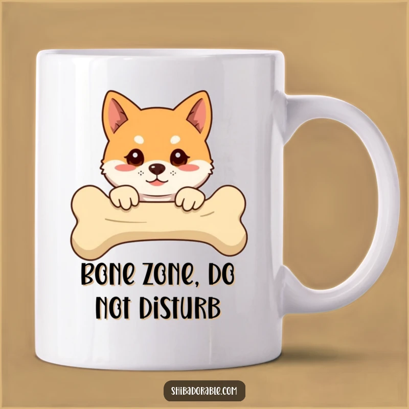 Funny Shiba Inu Peeking Bone Mug - Adorable Dog Lover Gift Idea