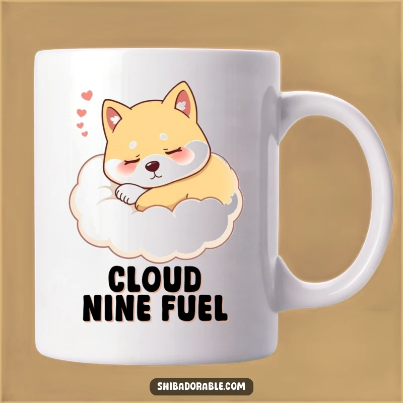 Funny Sleepy Shiba Inu Cloud Mug: The Perfect Comfy Gift for Dog Lovers