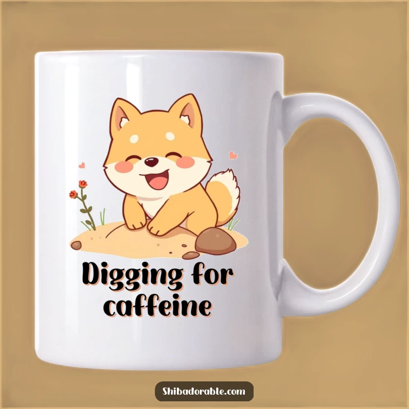 Funny Shiba Inu Mug: Hilarious Treasure Hunter Dog, Perfect Gift for Shiba Lovers