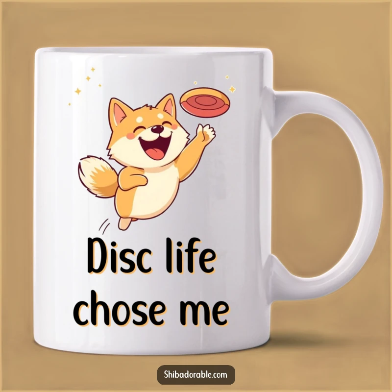 Funny Shiba Inu Disc Grin Mug - Hilarious Dog Lover Gift