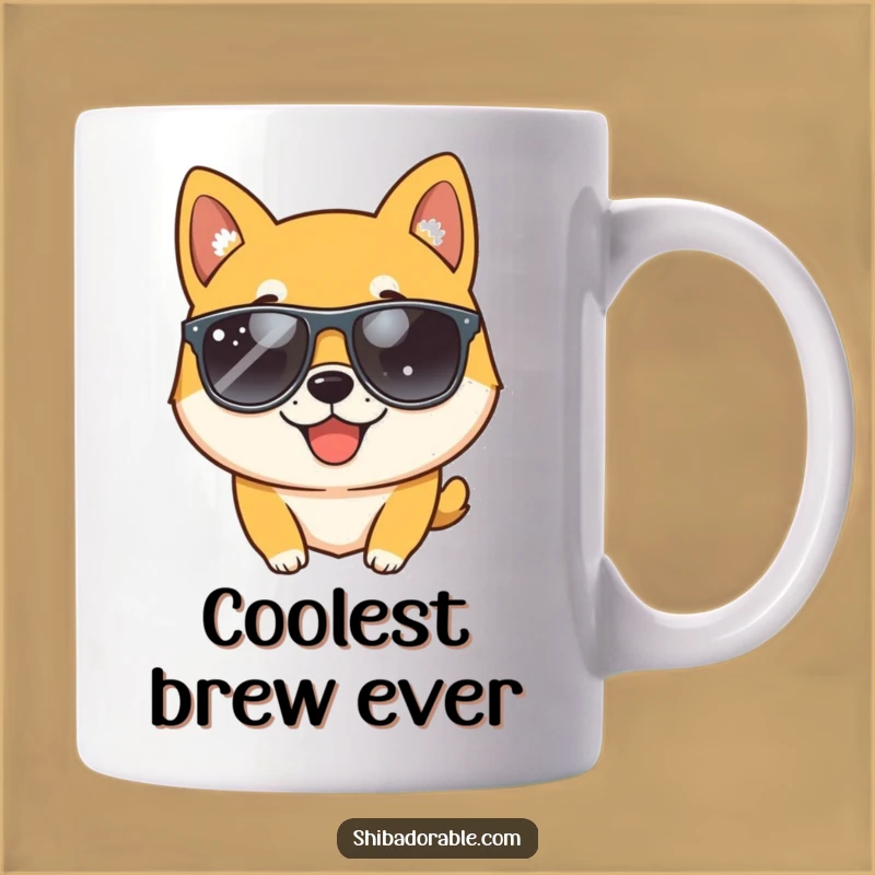 Funny Cool Shiba Inu Wink Mug - Stylish Dog Lover's Hilarious Gift!