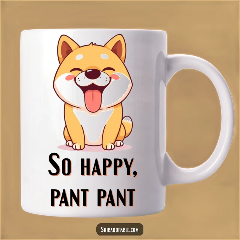 Funny Happy Shiba Inu Grin Mug - Goofy Dog Gift for Shiba Lovers