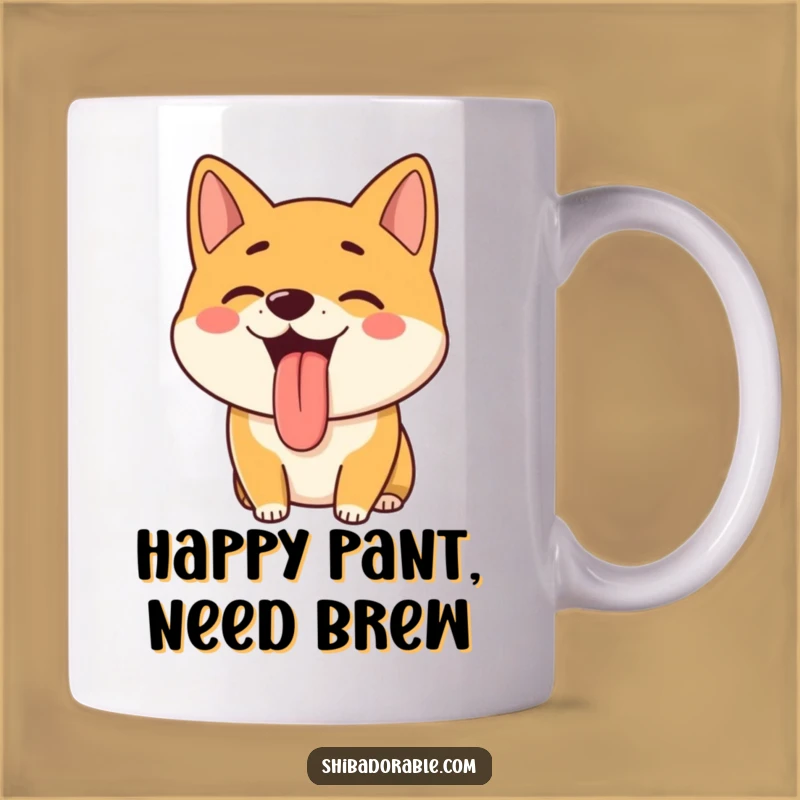 Funny Shiba Inu Mug: Happy Panting Dog, Perfect Gift for Shiba Lovers