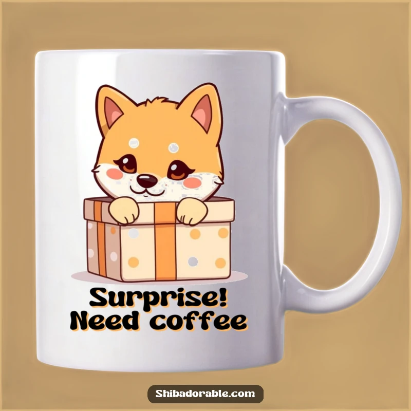Funny Shiba Inu Mug: Mischievous Pup in a Box, Perfect Gift for Dog Lovers