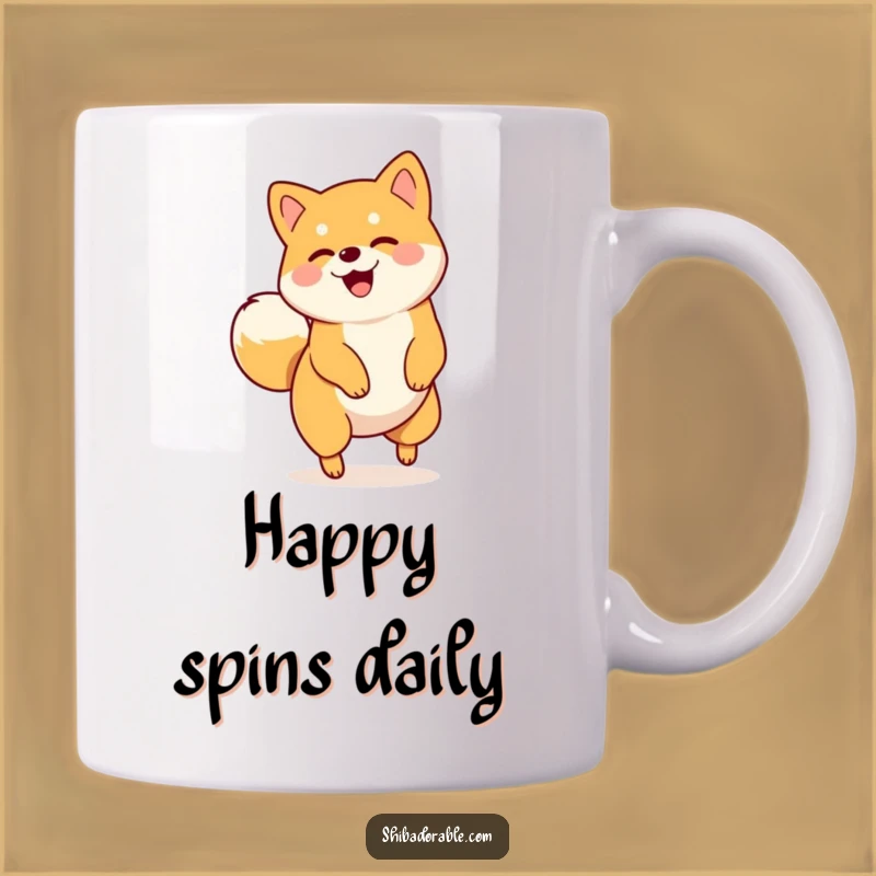 Funny Shiba Inu Spin Mug - Hilarious & Energetic Dog Lover Gift
