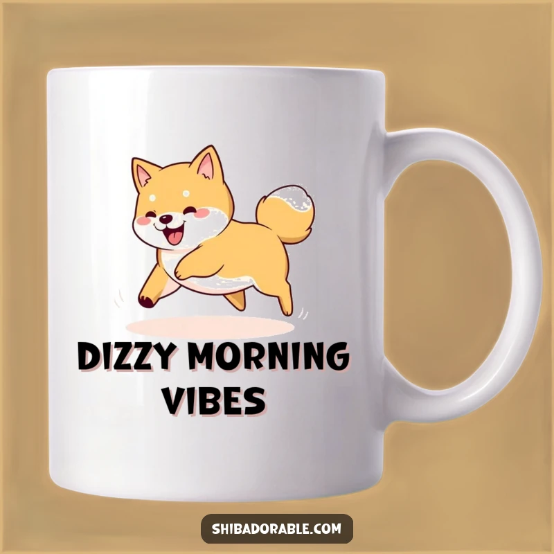 Funny Shiba Inu Tail Chasing Mug: A Hilarious Gift for Dizzy Dog Lovers