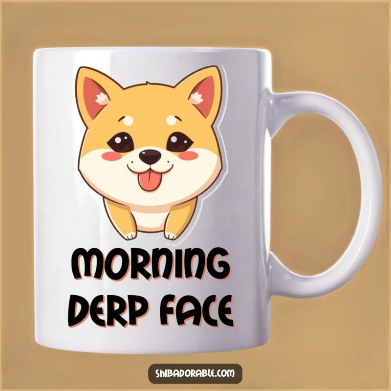 Funny Shiba Inu Tongue Out Mug: Goofy Expression, Happy Dog - Perfect Gift!