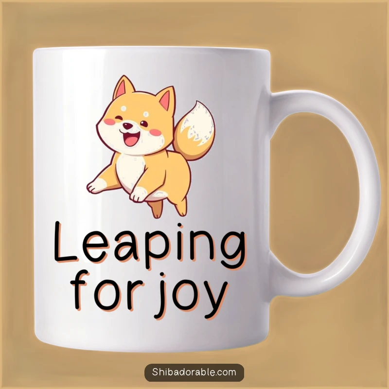 Funny Shiba Inu Puppy Leap Mug - Hilarious Gift for Dog Lovers