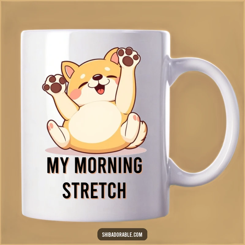 Funny Shiba Inu Rolling Mug: Playful Pup's Joyful Pose - Perfect Gift for Dog Lovers!