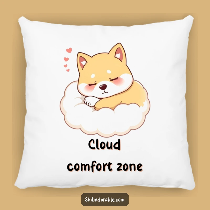 Funny Sleepy Shiba Inu Cloud Pillow: Cozy & Hilarious Dog Decor Accent