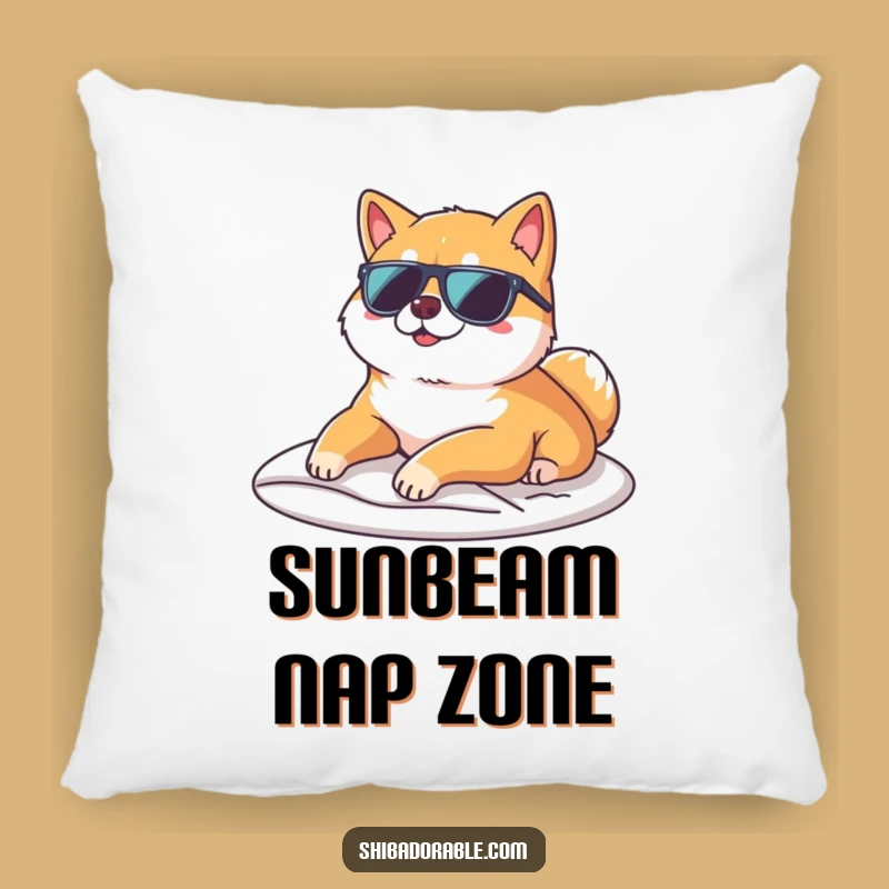 Funny Cool Shiba Inu Pillow - Cozy Comfort with Sunglasses Style