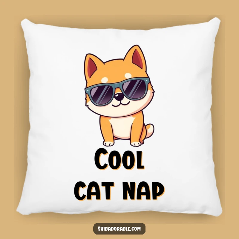 Funny Shiba Cool Dog Pillow: Relax in Style - Comfy Funny Gift!