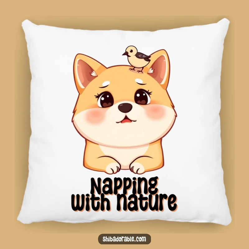 Funny Shiba Inu Bird Head Pillow - Cozy & Hilarious Dog Lover Accent!