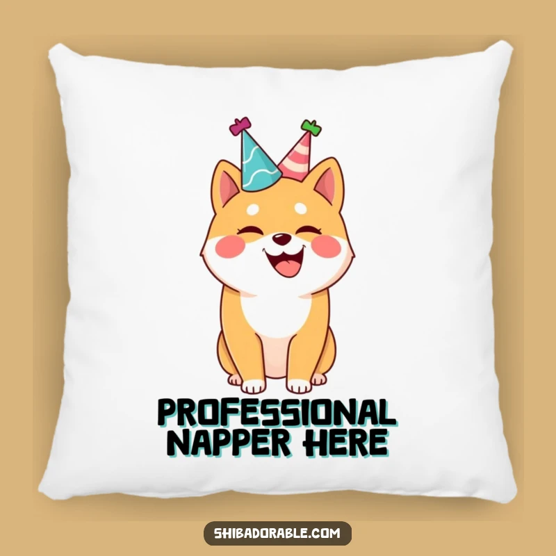 Funny Shiba Inu Party Pillow: Joyful Canine Comfort for Hilarious Decor