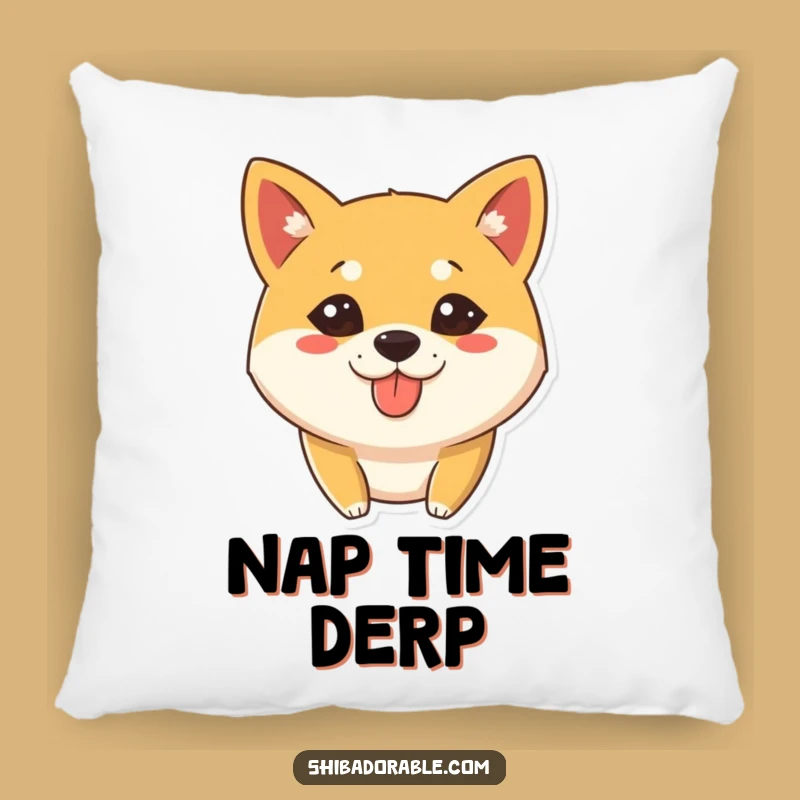 Funny Shiba Inu Tongue Out Pillow: Cozy Comfort with a Silly Face - Perfect Gift!