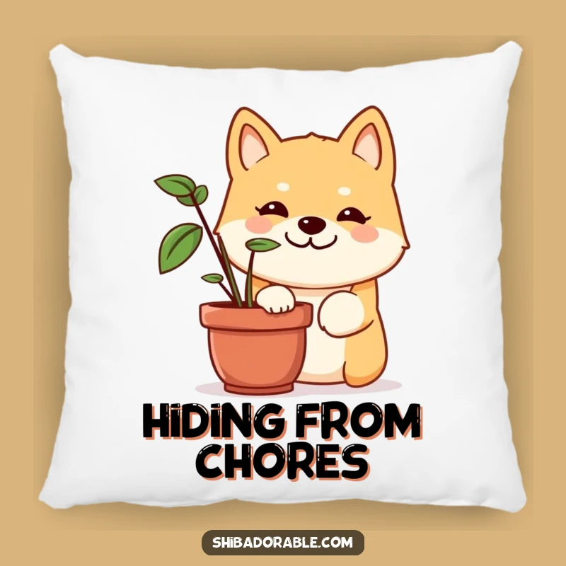 Funny Shiba Inu Pillow: Cozy Cushion with a Mischievous Pup's Peek, Gift