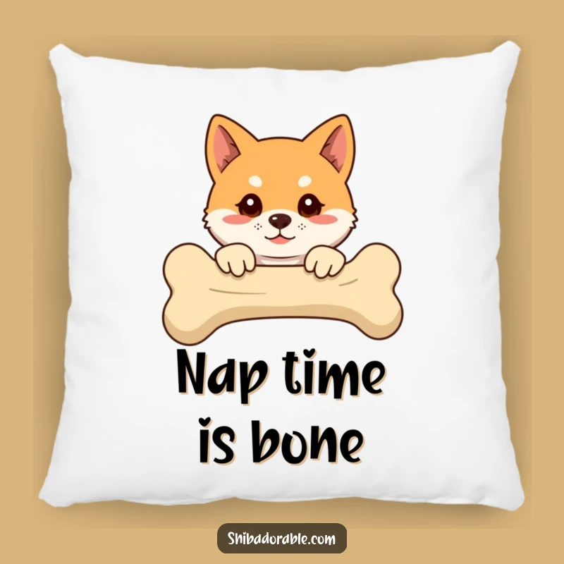Funny Shiba Inu Bone Peeking Pillow - Cozy Cushion with Hilarious Dog Design