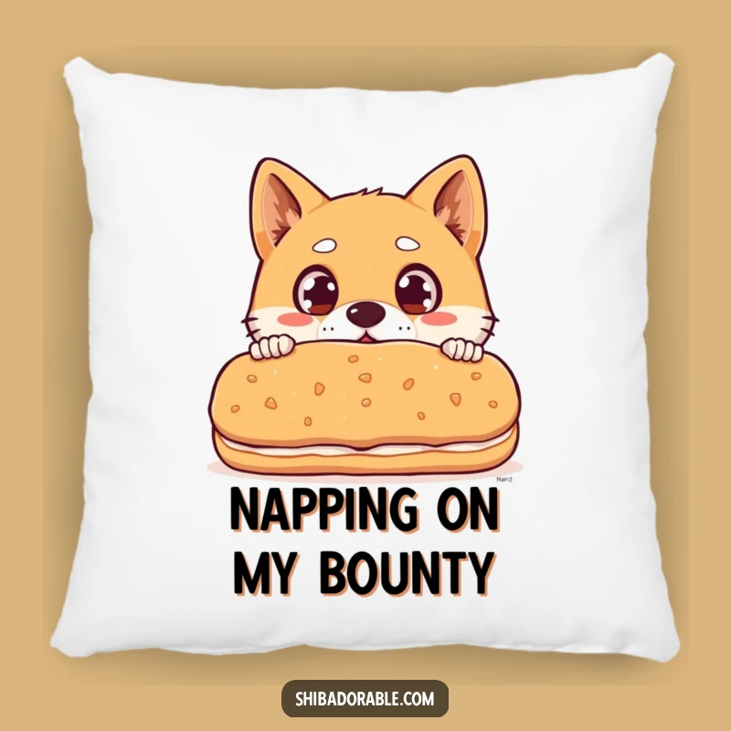 Funny Shiba Inu Biscuit Pillow - Cozy Dog Eyes Funny Decor