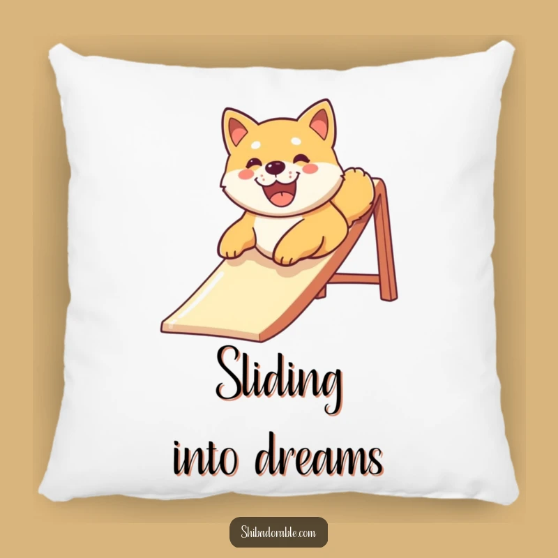 Funny Cozy Shiba Inu Slide Pillow - Soft & Hilarious Dog Decor Gift!