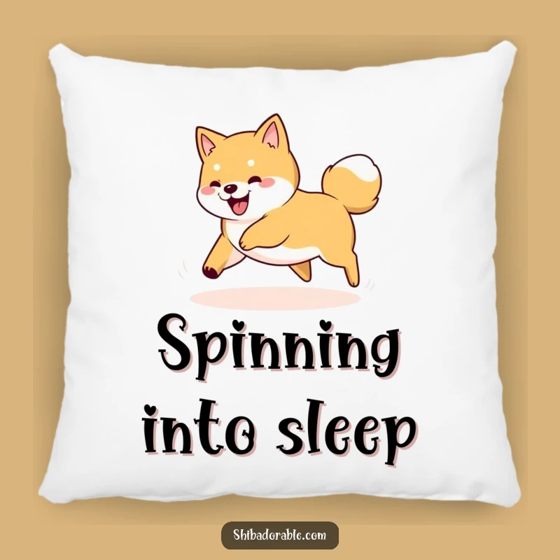 Funny Shiba Inu Tail Chase Pillow: Add Whimsical Comfort with This Doggy Delight