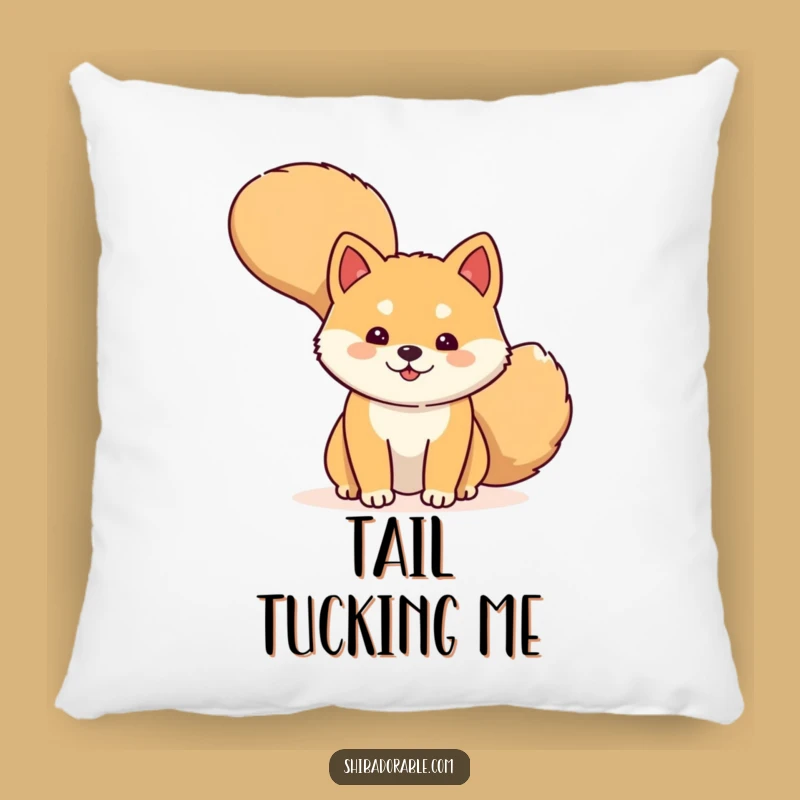 Funny Shiba Inu Peek Pillow: Cozy Comfort with a Shy Dog - Perfect Gift!