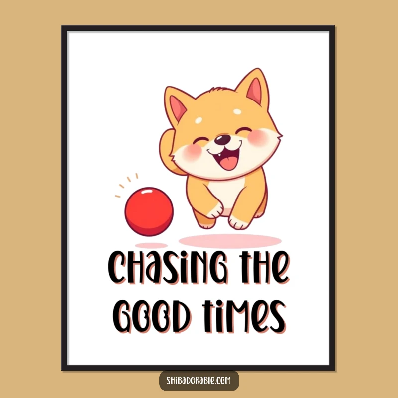 Funny Kawaii Shiba Inu Digital Art: Instant Download for Puppy Decor