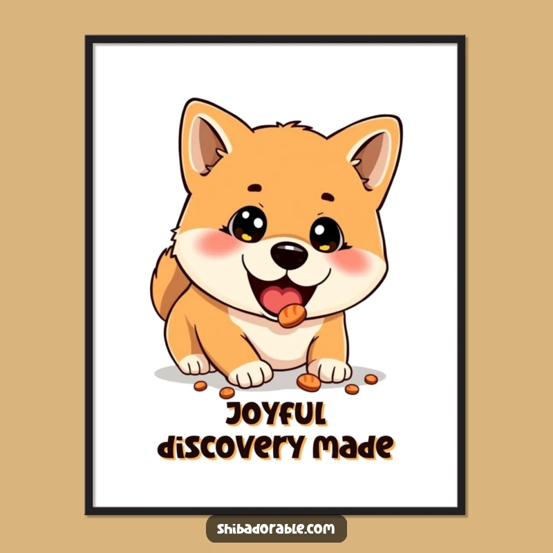 Funny Shiba Inu Digital Print: Treat Surprise Art, Instant Funny Gift