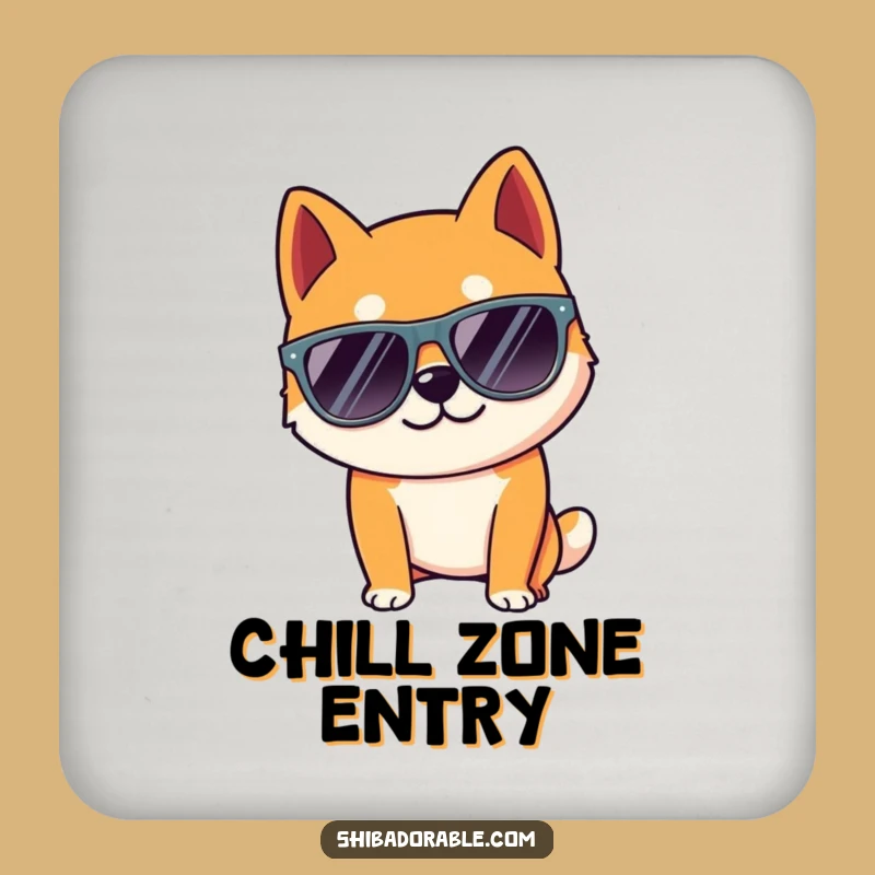 Funny Shiba Cool Dog Coaster Set: Protect Surfaces - Chic Funny Gift!