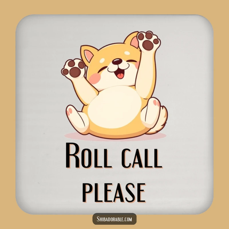 Funny Shiba Inu Rolling Drink Coaster: Protect Surfaces with Playful Style - Perfect Gift!