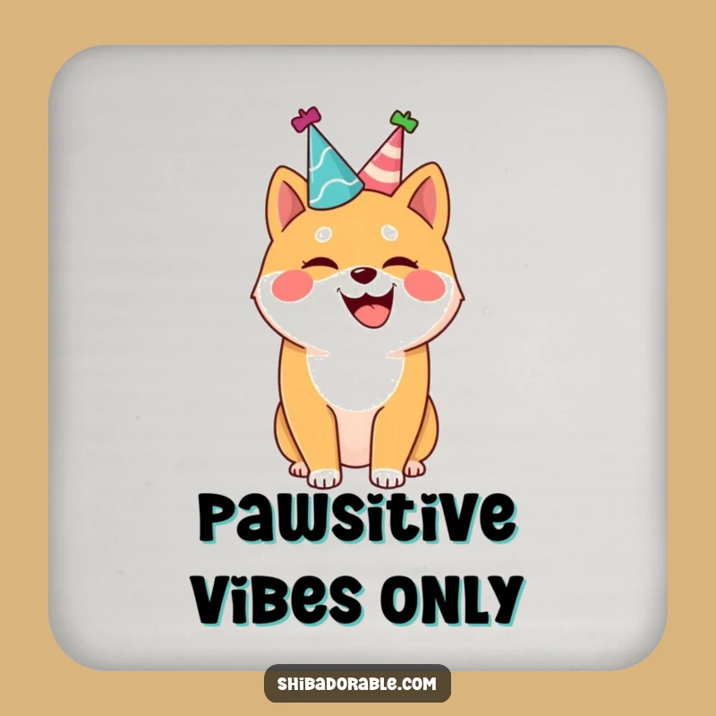 Funny Shiba Inu Party Coaster: Joyful Dog Protection for Hilarious Tables
