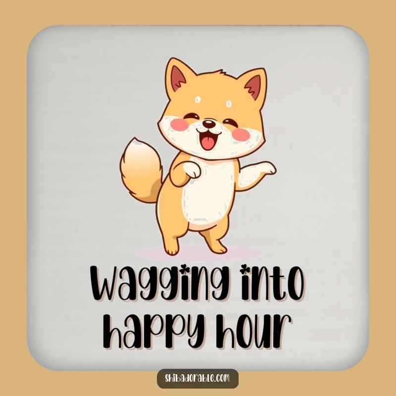 Funny Shiba Inu Coasters: Jigging Dog Protection, Cute Funny Gift Set