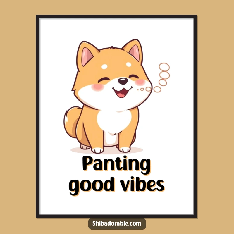 Funny Shiba Inu Steam Poster - Hilarious Wall Art for Dog Lovers