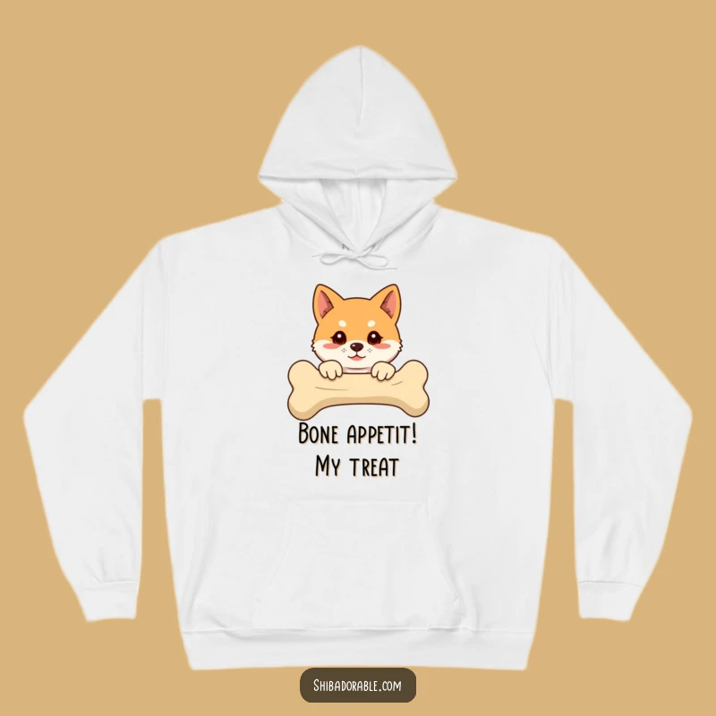 Funny Shiba Inu Bone Peeker Hoodie - Cozy and Hilarious Dog Lover Wear